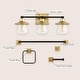 preview thumbnail 11 of 18, JONATHAN Y Ellis 26" 3-Light Farmhouse Cottage Vanity Light with Bathroom Hardware Accessory Set, (5-Piece)