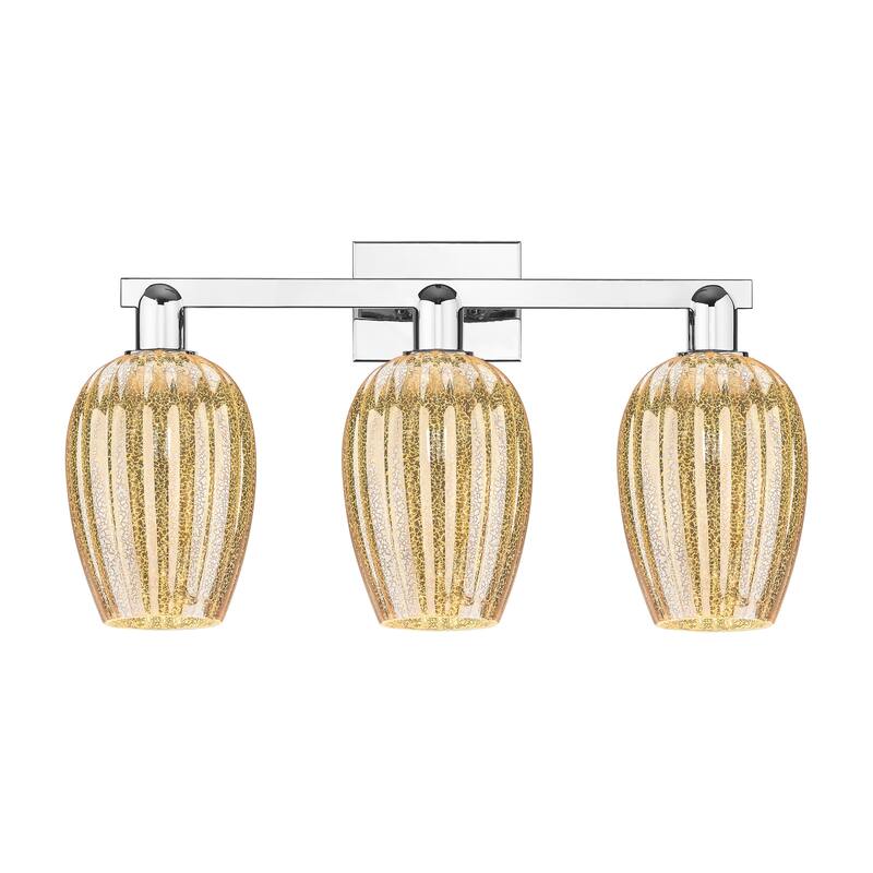 Innovations Lighting Downtown Urban - Preston - 3 Light 26" Flute Shade Bath Vanity Light