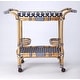 preview thumbnail 22 of 33, Butler Selena Blue & White Rattan Bar Cart
