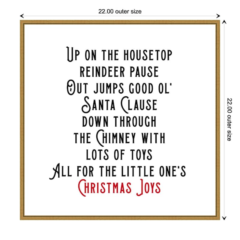 Up on the House Top by Amanti Art Portfolio Framed Canvas Wall Art