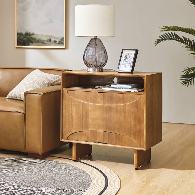 Faustus Modern 28"Tall Nightstand Set of 2 with Drawers by HULALA HOME