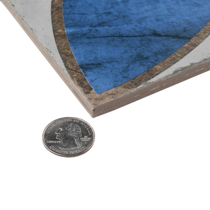 Merola Tile Renaissance Deco Indigo Mandorla 7-7/8" x 7-7/8" Porcelain Floor and Wall Tile