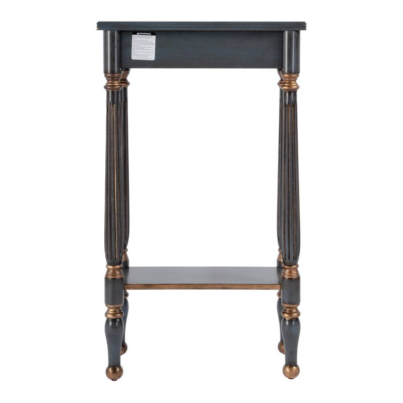 Whitney 17.5 in. W Rectangular Wood Console Table with Lower Open Shelf