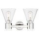 preview thumbnail 38 of 46, Innovations Lighting Downtown Urban - Lawton Cone - 2 Light 16" Wall-Mounted Bath Vanity Light
