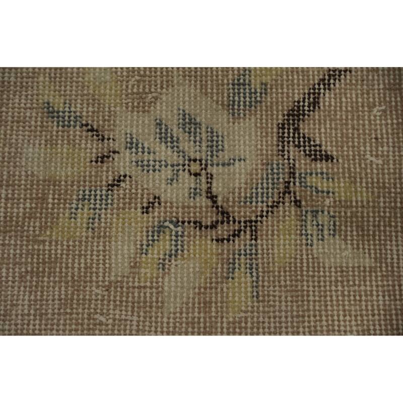 Hand Knotted Oriental 100% Wool Carpet Transitional Medallion Brown Anatolian Area Rug - 9' 7'' X 6' 1''