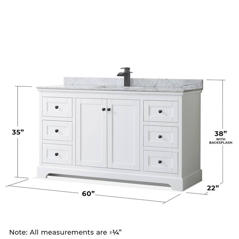 Wyndham Collection Avery 60" Free Standing Single Basin Vanity Set