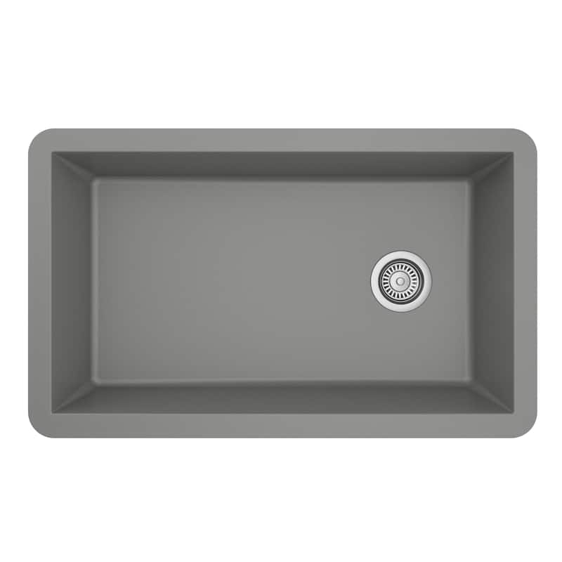 Karran Undermount Quartz 32 in. Single Bowl Kitchen Sink Kit