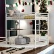 preview thumbnail 19 of 46, Twin Metal Bunk Bed with Build-in Study Desk, Ladder and Guardrails, Minimal Industrial Appeal