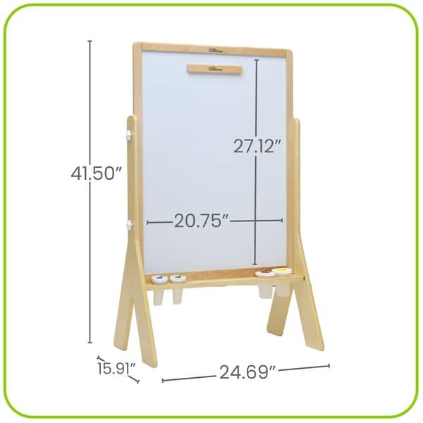 dimension image slide 1 of 2, Little Partners Contempo Adjustable Height Art Easel