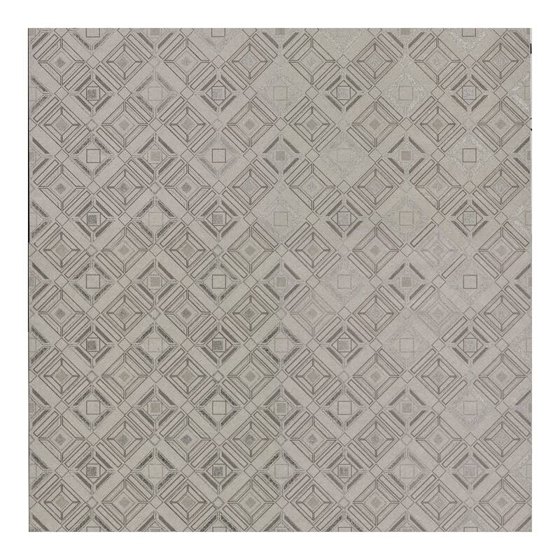 Brewster Sonic Light Grey Geometric Wallpaper - 21 x 396 x 0.025