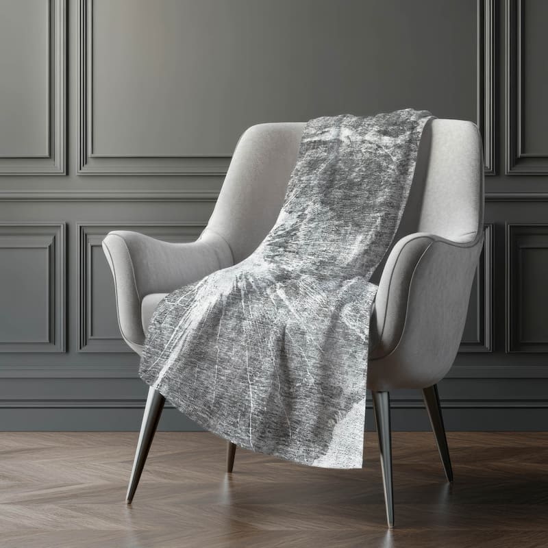 Premium Machine Washable Abstract Modern Sherpa Throw Blanket