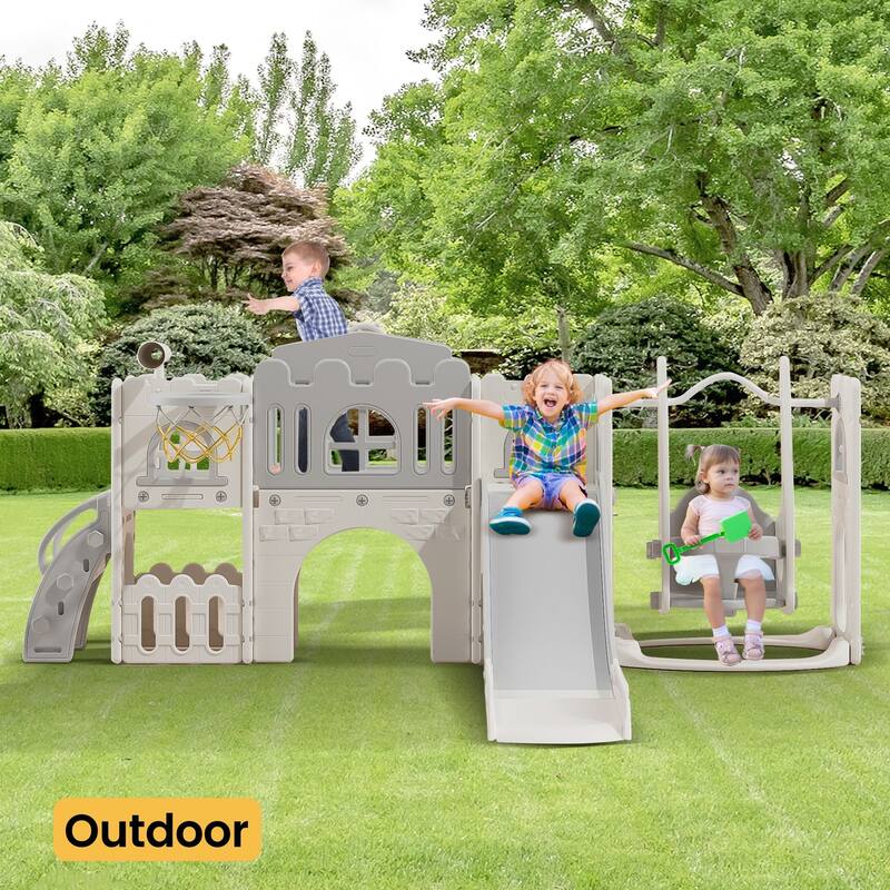Toddler Kids Slide Swing Outdoor and Indoor Play set