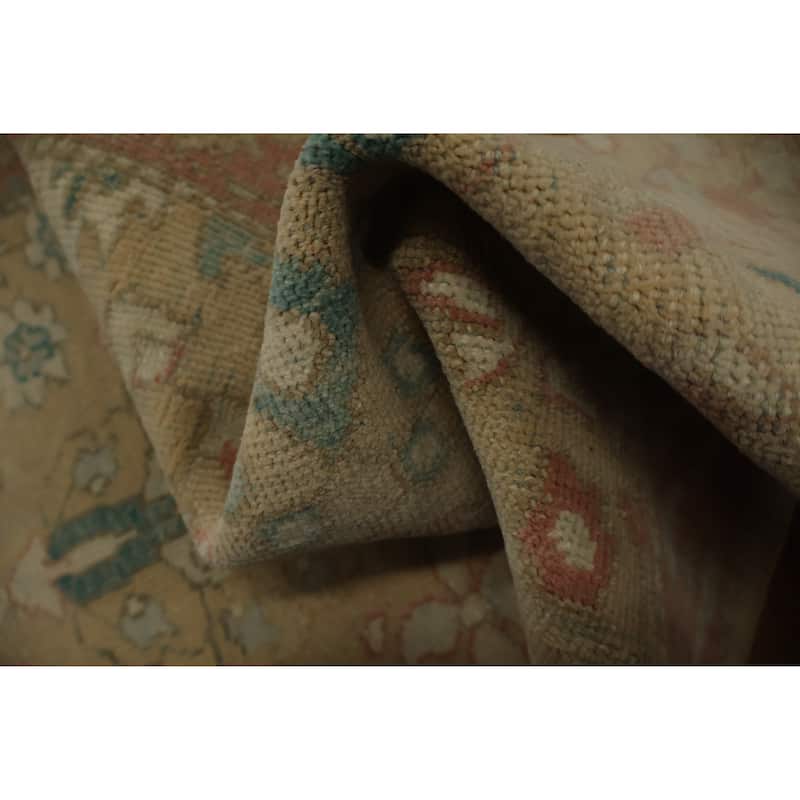 Hand Knotted Oriental 100% Wool Carpet Traditional All-Over Brown Ziegler Area Rug - 3' 7'' X 2' 0''