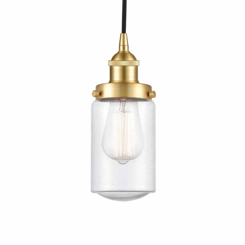 Innovations Lighting 616-1PH-10-5 Dover Pendant Dover 5" Wide Mini - Satin Gold / Seedy