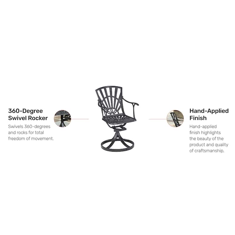 Grenada Outdoor Swivel Rocking Chair by homestyles