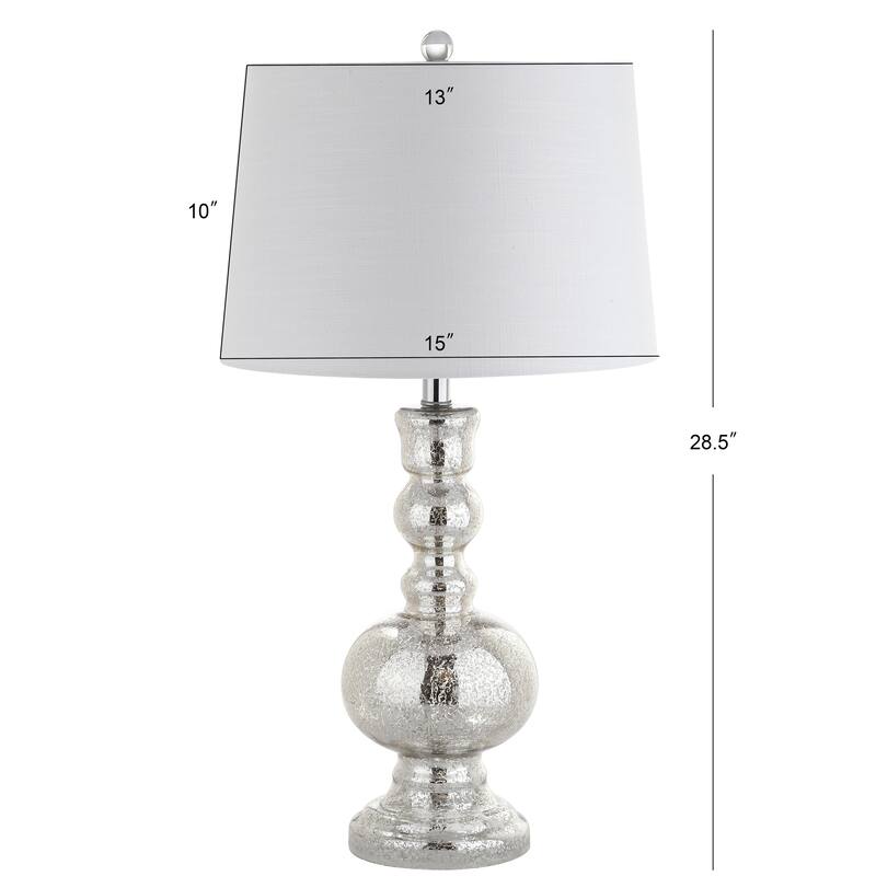 Stewart 28.5" Glass LED Table Lamp, Aqua (Set of 2) by JONATHAN Y