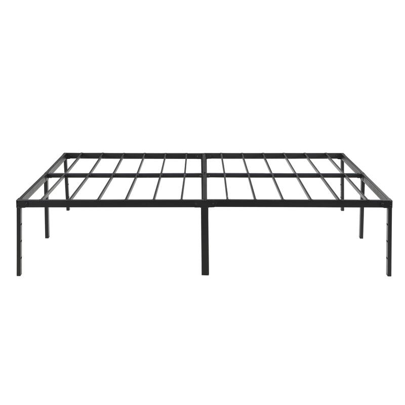 Queen Size Heavy Duty Metal Platform Bed Frame, No Box Spring Needed - Underbed Storage, Noise Free, for Bedroom Apartment