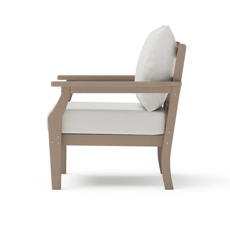 Kamas Outdoor Patio Club Chair - Tan Frame