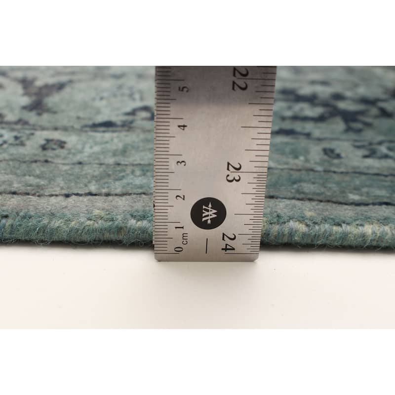 ECARPETGALLERY Hand-knotted Vibrance Teal Wool Rug - 4'7 x 7'4