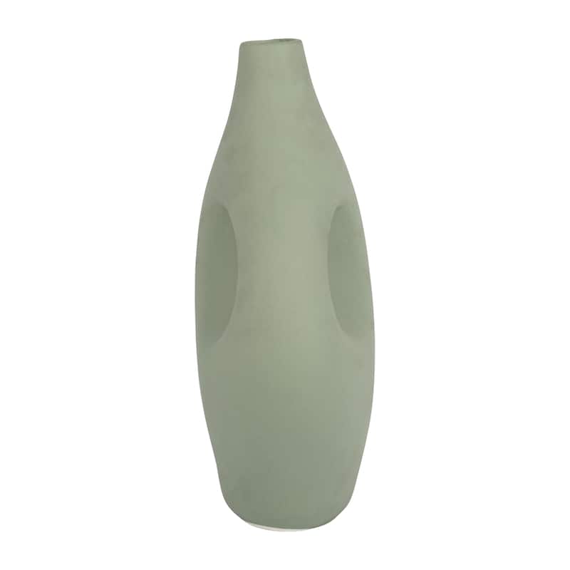 Sagebrook Home Ceramic 12" Nomadic Handle Vase, Novelty, 12"H, Solid