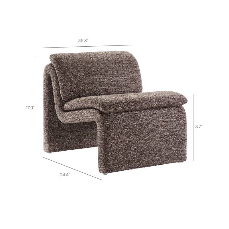 Lume Boucle Upholstered Armless Accent Chair