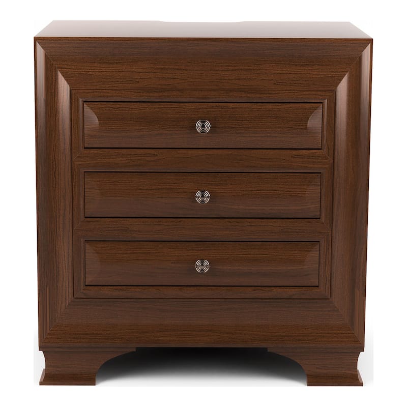 Oslo Traditional Wood 3-Drawer Nightstand with USB by Furniture of America