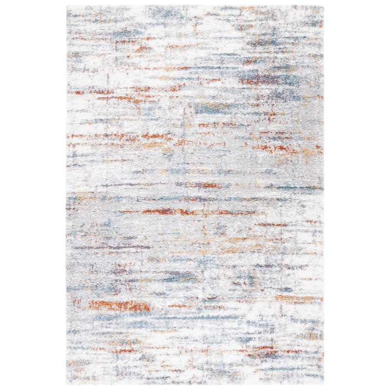 SAFAVIEH Berber Shag Anamika Rug - 5' 5" x 7' 7" - Blue Rust/Ivory - Runner/Rectangle