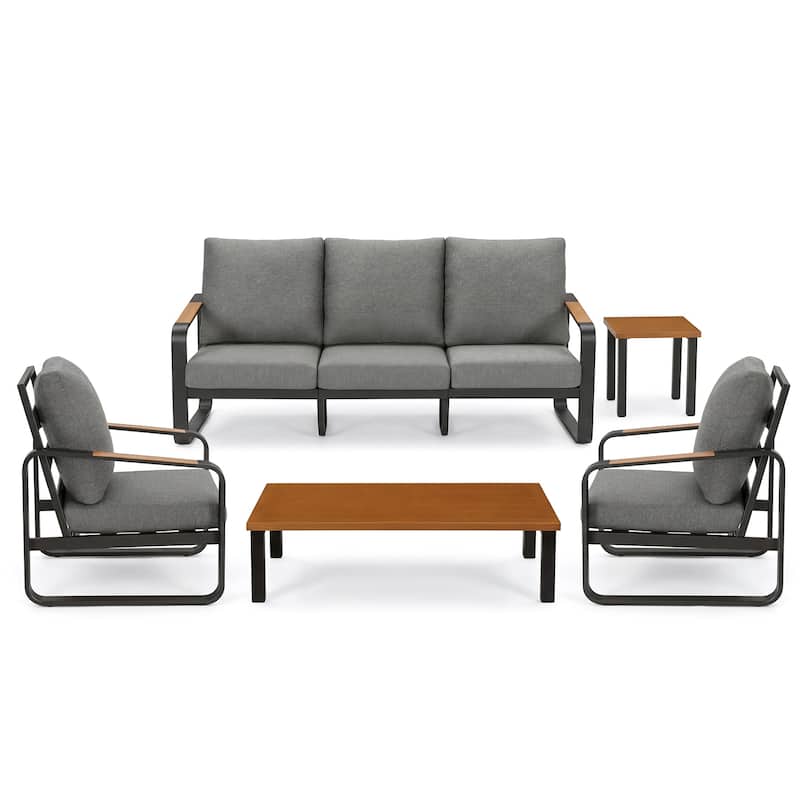 Outdoor Patio Conversation Sofa Set with Cushions
