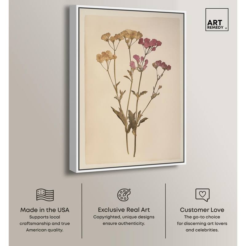 Dried Flower Canvas by Art Remedy