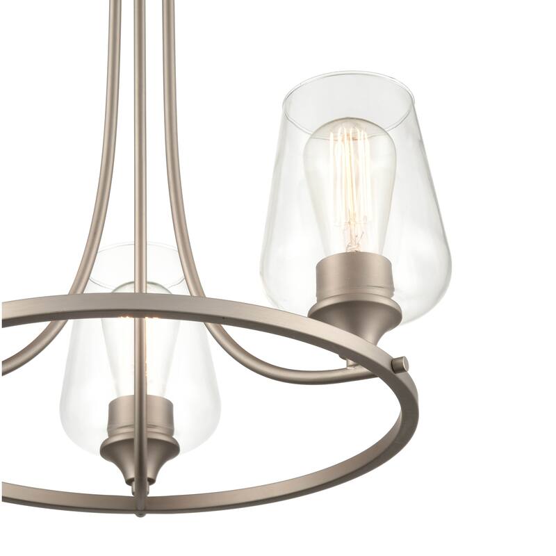 Millennium Lighting Ashford 3 Light Chandelier in Multiple Finishes with Clear Glass Shades