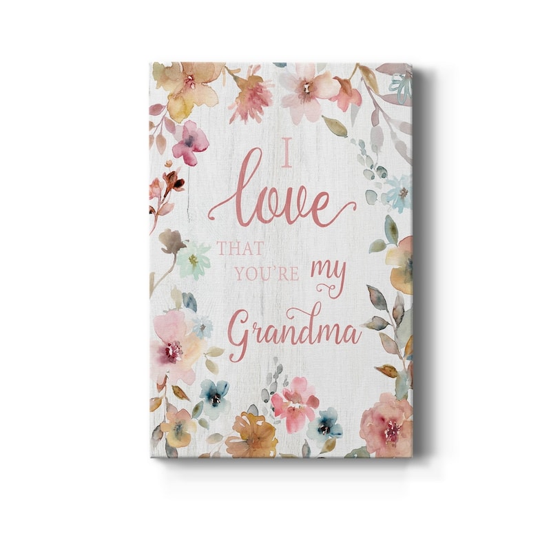 Love Grandma Premium Gallery Wrapped Canvas - Ready to Hang - 12X18