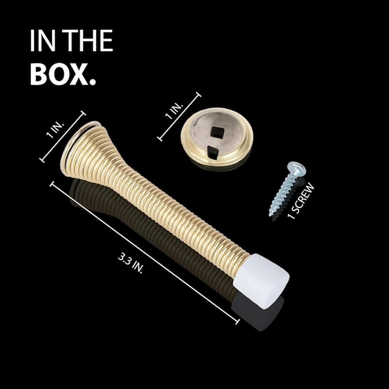 Mega Handles Spring Door Stop with Rubber Bumper | Door Knob and Wall Protection