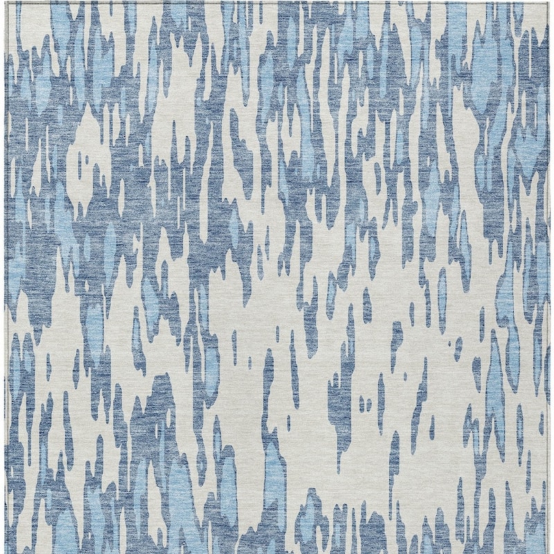 HomeRoots Abstract Transitional Rectangle Outdoor Rug