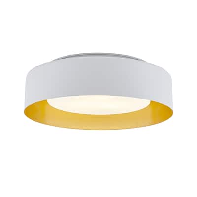 3 Light Flush mount Ceiling Lighting in White Acrylic Shade