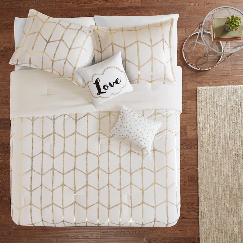 Intelligent Design Khloe 5-pc. Metallic Printed Comforter Set