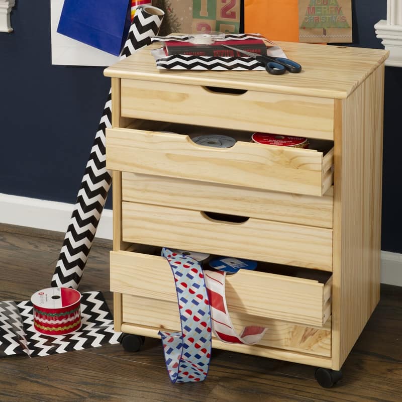 Bridgton 6-drawer Wide Rolling Storage Chest Cart