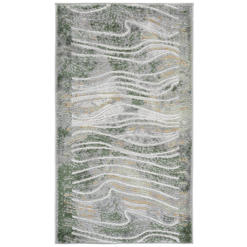 SAFAVIEH Palma Cosette Modern Abstract Rug - 2'2" x 3'9" - Beige/Green