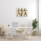 preview thumbnail 12 of 12, Stupell Powerful Women Dancing African Glam Fashion Black Beige Canvas Wall Art - Brown