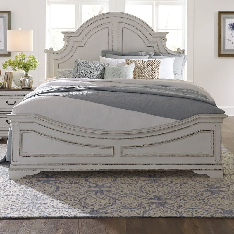 Liberty Furniture Magnolia Manor California King Panel Bed, Dresser & Mirror, Night Stand