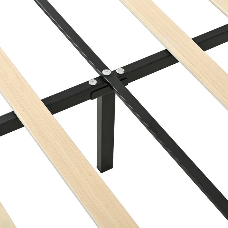 Luxurious Design Platform Bed Frame with USB Port and Night Light