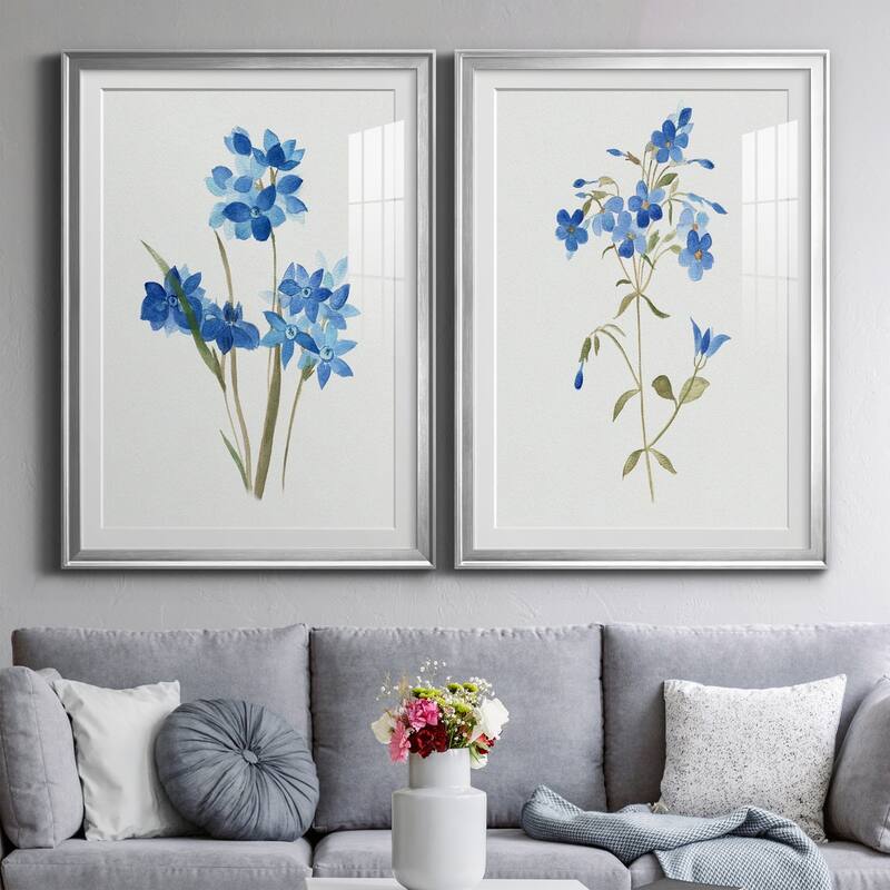 Blue Blossom Botanical I Premium Framed Print - Ready to Hang