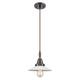 Option Matte White Halophane Shade / Oil Rubbed Bronze