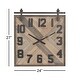preview thumbnail 17 of 16, Brown MDF Industrial Wall Clock No Theme 27 x 24 x 2 - 24 x 2 x 27