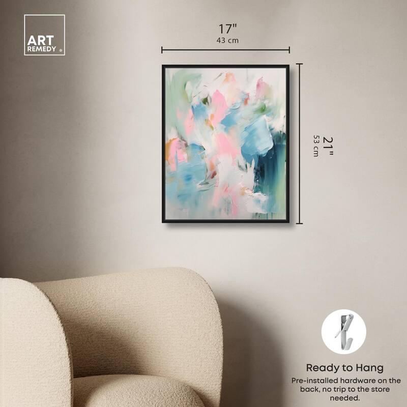 Neon Breeze I Canvas by Art Remedy