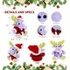 preview thumbnail 2 of 4, DolliBu Santa Sitting Purple Moose with Scarf Stuffed Animal Plush Toy - 12 inches