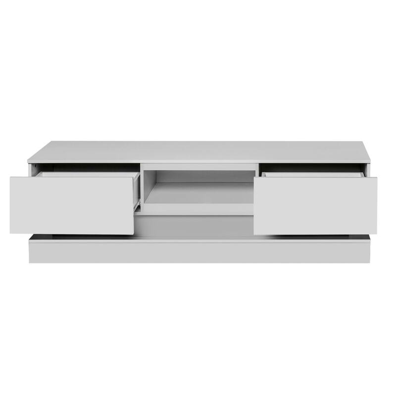 Morden TV Stand with LED Lights,high glossy front TV Cabinet,can be assembled in Lounge Room