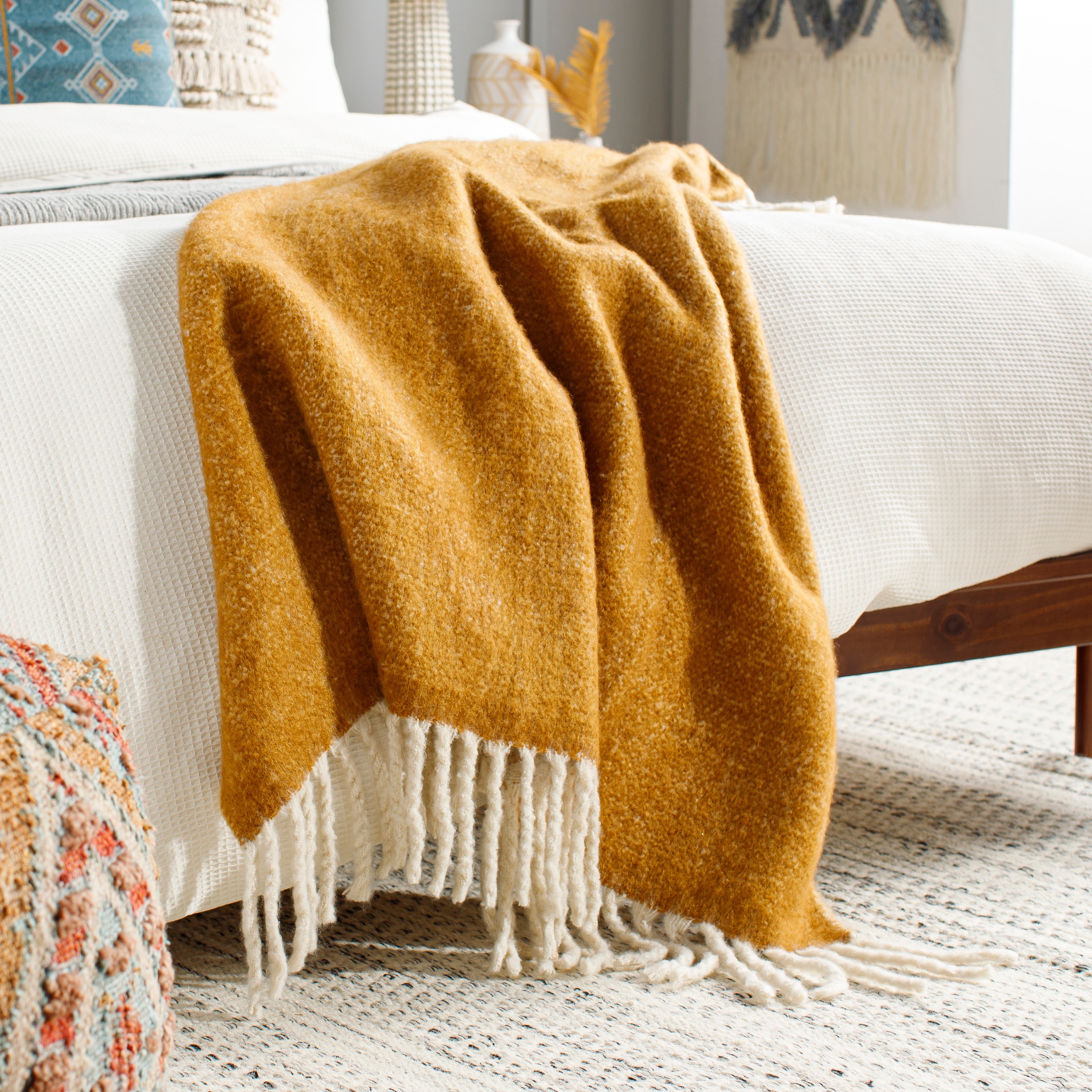 Orange Acrylic Blankets Bed Bath Beyond