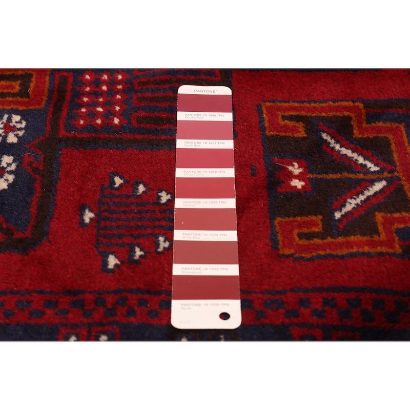 ECARPETGALLERY Hand-knotted Teimani Red Wool Rug - 6'1 x 9'1