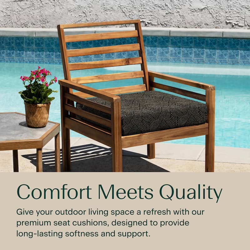 Outdoor Premium Dining Seat Cushion (2-Pack) - 20" wide x 20" deep x 4" thick