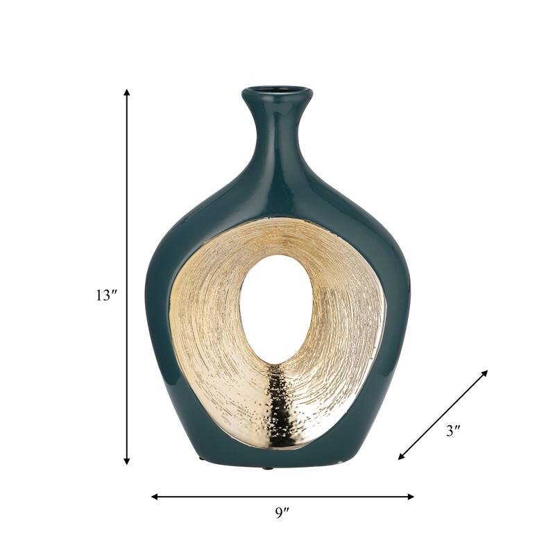 Sagebrook Home Abstract Unique Cut Out Sculptural Vase